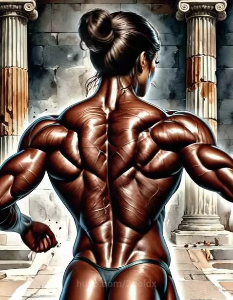 Female bodybuilder back by 2goldx