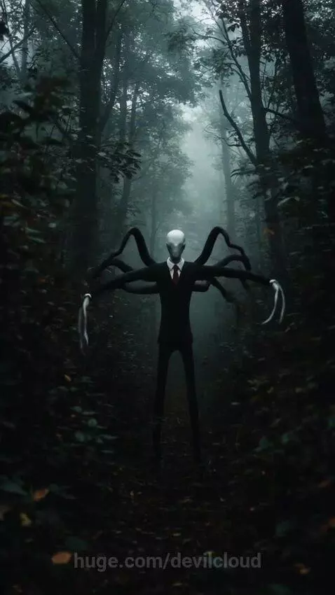Slenderman wanted to wave hello! Song: Grave Gambler - Devil... by devilcloud