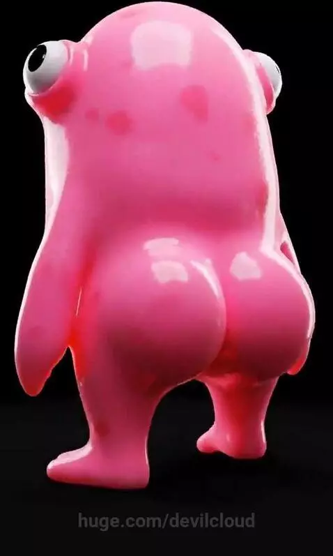 Pink Blob Bob Wiggles To 'Don't Need Much' by Devil Cloud by devilcloud