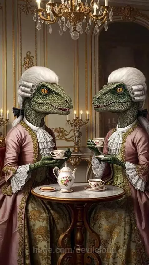 Raptor Tea Party to Moonberry Tale by Devil Cloud! by devilcloud