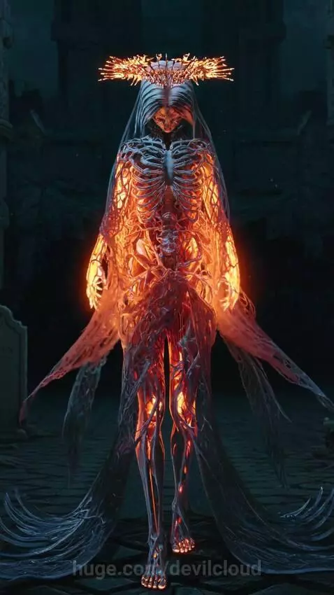 Ember Skeleton Queen Short Animation by devilcloud