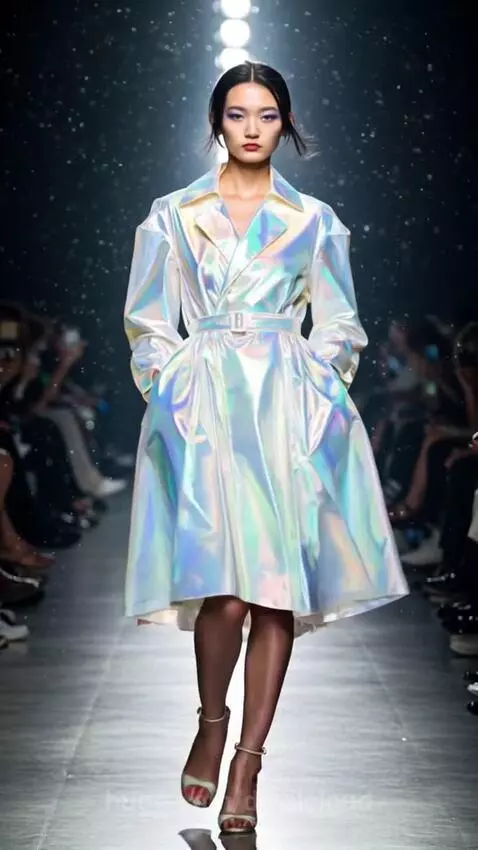 Supermodel Runway Fashion Holographic Couture Femme Fatale by devilcloud