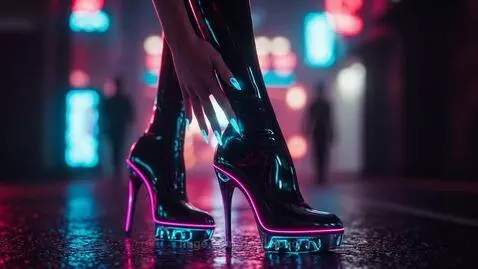 Cyberpunk Chic | Fashion Female Modeling Neon Glow by devilcloud