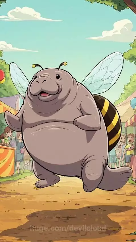 Hippo-Bee Hello! by devilcloud