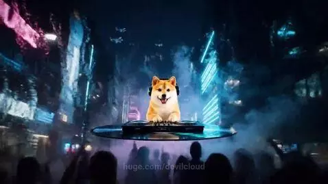 Corgi DJ Doge Spins Ellipses In A Futuristic Cyberpunk City ... by devilcloud