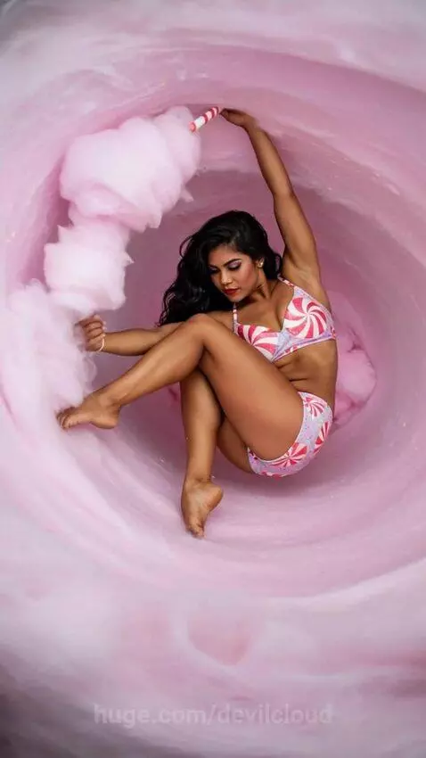 Aerialist Inside The Cotton Candy Machine by devilcloud