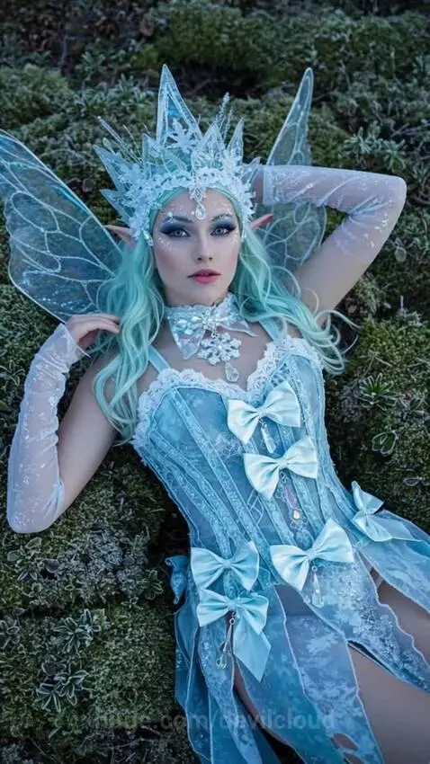 Relaxing Elven Ice Queen by devilcloud