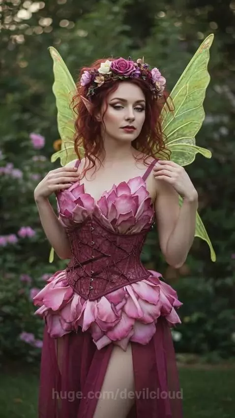 Rose Petal Fairy Fashion by devilcloud