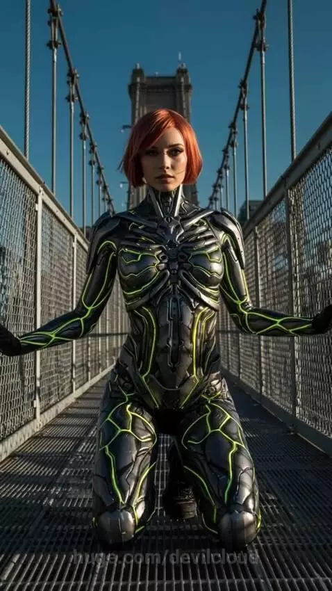 Gunmetal Bio-Plasma Armor Female Soldier by devilcloud