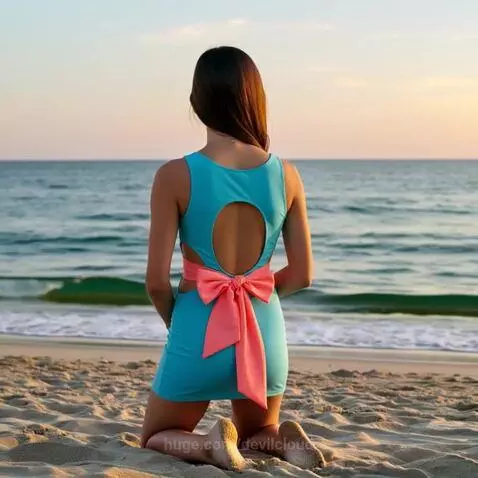 Turquoise Glow-Up 💠🎀 Beach Fashion by devilcloud