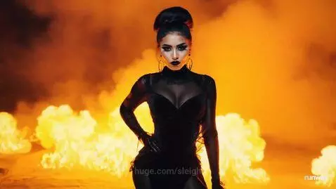 fire lady by sleigh