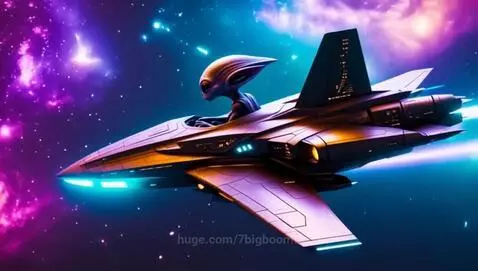 alien driving rhrough space with huge ears! 😂 by 7bigbooms