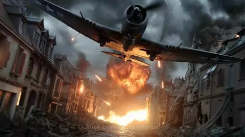 Aerial WWII Battle by guicastellanos