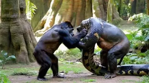 King Kong and Anaconda by loveart