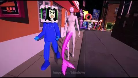 Two Walkers and a Pink Tail NFT https://objkt.com/@blindove by blindove