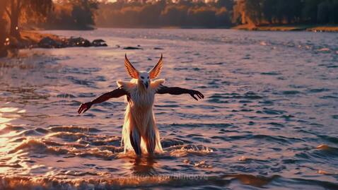 Sunset Creatures Mythological Creatures at Sunset AI Video from BlinDove - HUGE