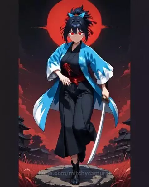 Samurai girl Shinsengumi anime fight by mitchysamurai