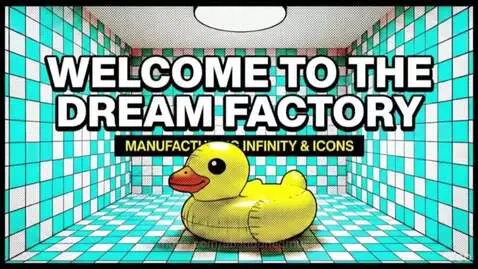 Abstract animation with vibrant geometric patterns and text overlays exploring visual design concepts.