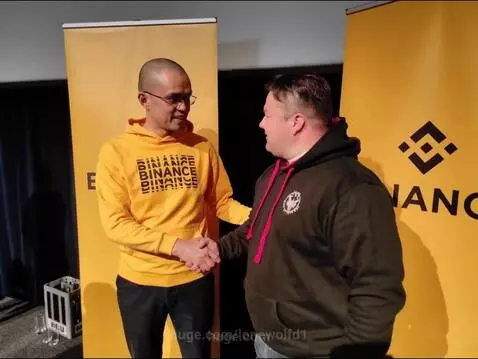 CZ and me after i tell him about fomo ai by lonewolfd1