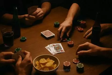 Saturday poker night by lonewolfd1