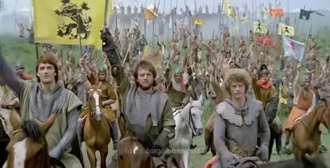 flemish knights and the people celebrating regained freedom by lonewolfd1