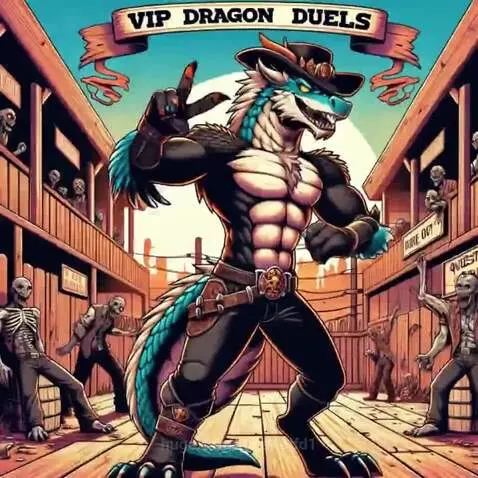 Dragon showing off before his duel by lonewolfd1