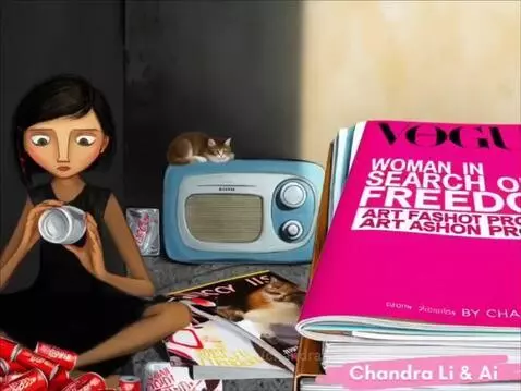 Woman in search of freedom by chandrali