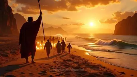 Moses splitting the red sea for a party by dnaelite