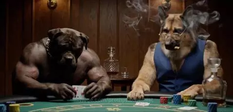 Dog Poker by promptalchemist