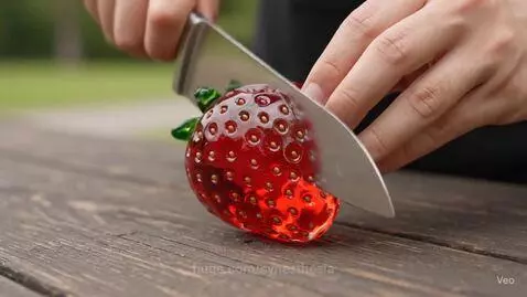 Glass Strawberry Slice by synesthesia
