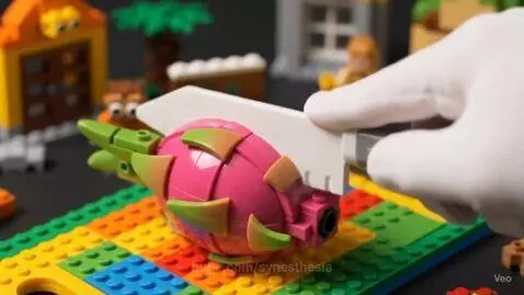 DragonFruit Lego Slice by synesthesia