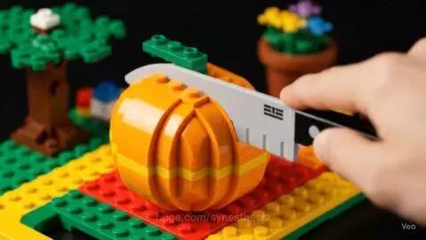 Grapefruit Lego Slice by synesthesia