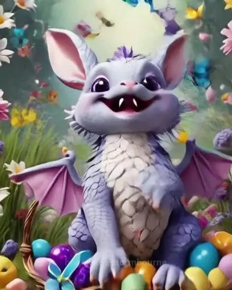 Happy Easter Dragon 2 by stormbourne
