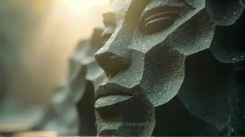 View of the sculpture's intricate details, by rcxrarch