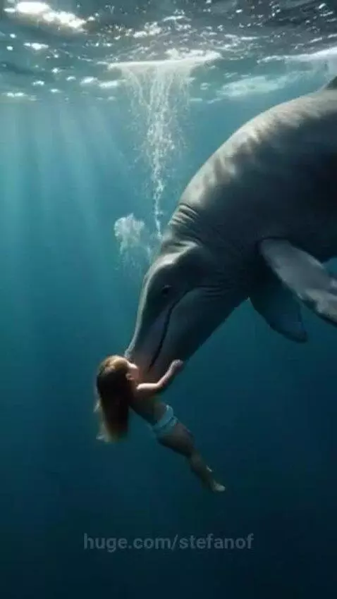 Swimming with the whale by stefanof