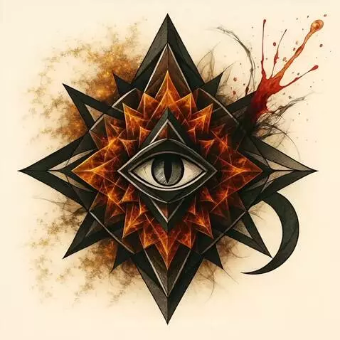 Fiery Eye Mandala by cupcakegirl