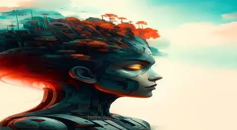 Surreal fusion of tech and soul by cupcakegirl