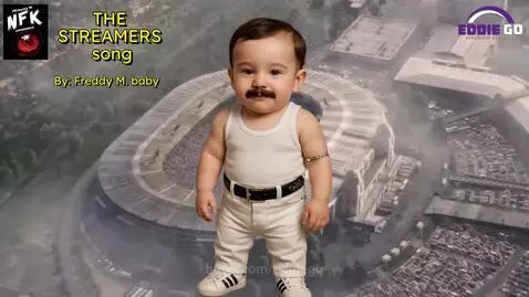 🎶 🎤 𝐖𝐞 𝐀𝐫𝐞 𝐭𝐡𝐞 𝐒𝐭𝐫𝐞𝐚𝐦𝐞𝐫𝐬! 👶📺✨ 🎶(Presenting: Freddy Mercury b... by eddiego