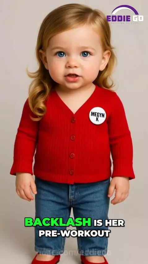 AI-generated image of Nicki Minaj in a MAGA hat with Donald Trump, glitter nails, and a baby with a MAGA logo.