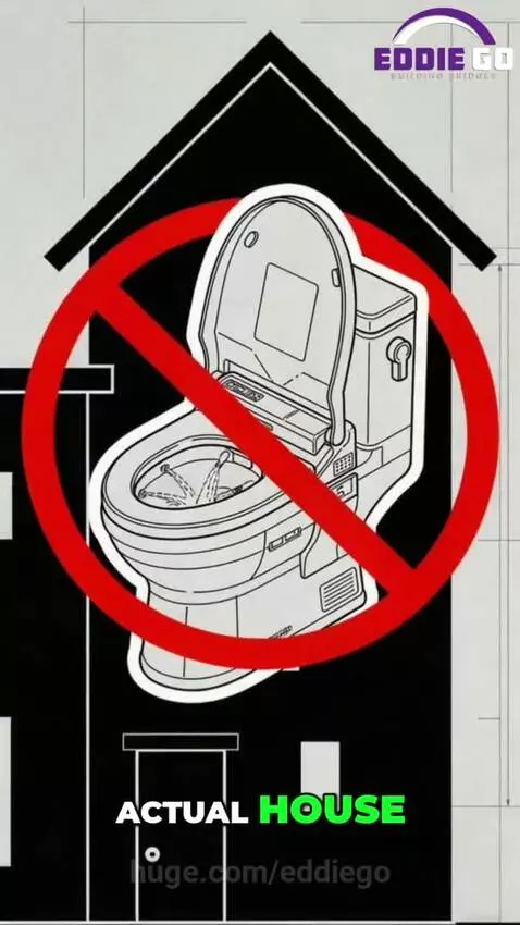 Humorous depiction of a tiny public restroom building in Runyon Canyon, Los Angeles, with a large price tag.