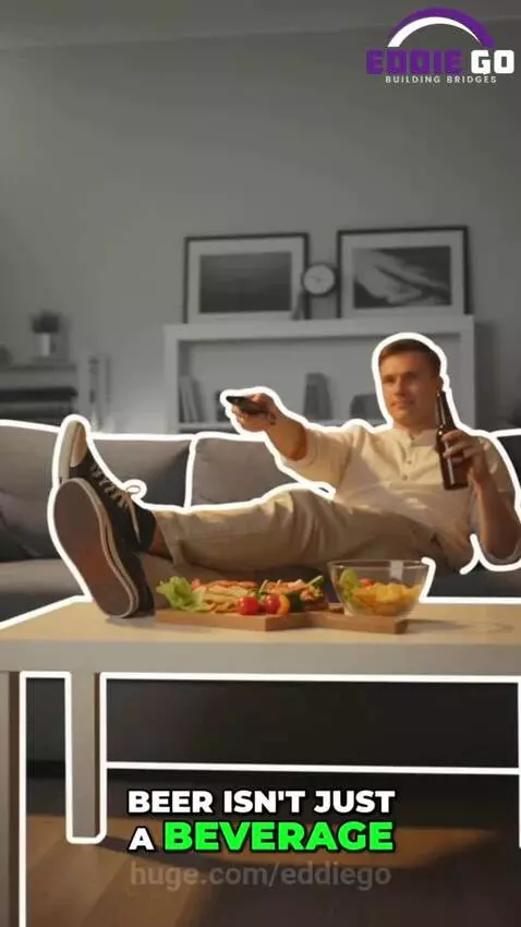 Baby in a suit and glasses humorously delivering advice on how to achieve a dad bod.