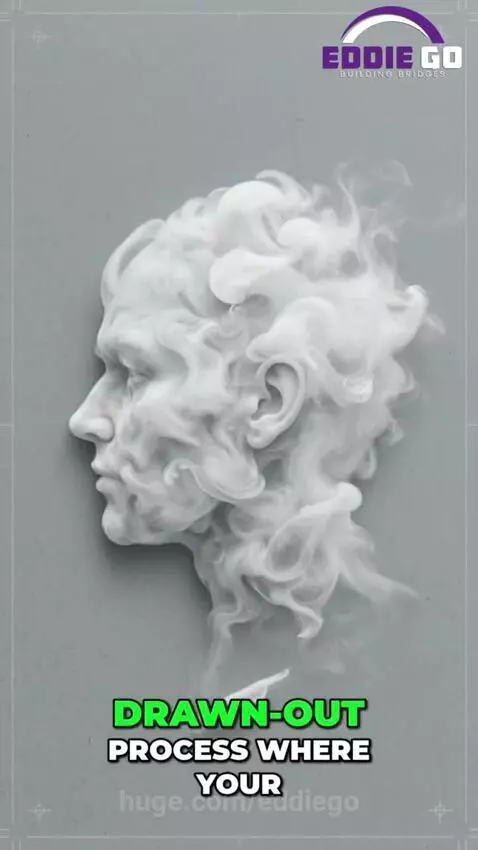 Infographic showing brainwave activity and a doctor discussing research on consciousness after death.