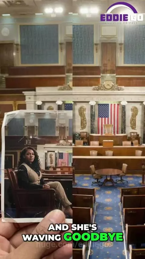 Baby reacting to political news with satirical imagery of Jasmine Crockett's Texas Senate primary loss.