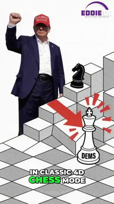 Political figures including Trump, Pelosi, and Schumer with a baby wearing a 'MEGYN K' pin, symbolizing political commentary.