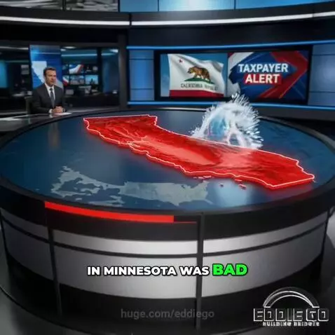 Stacks of money disappearing, symbolizing $170 million in California fraud, with luxury items contrasted against community decay.