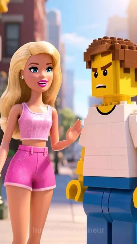 Barbie meets Lego Ken by aiflaneur