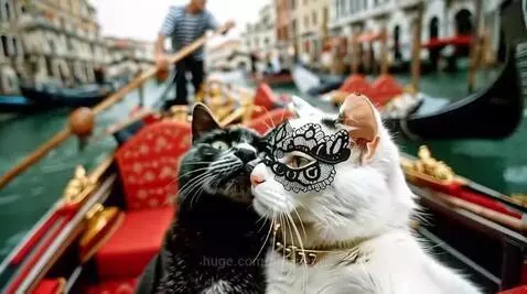 Cats selfie in Venice by aiflaneur