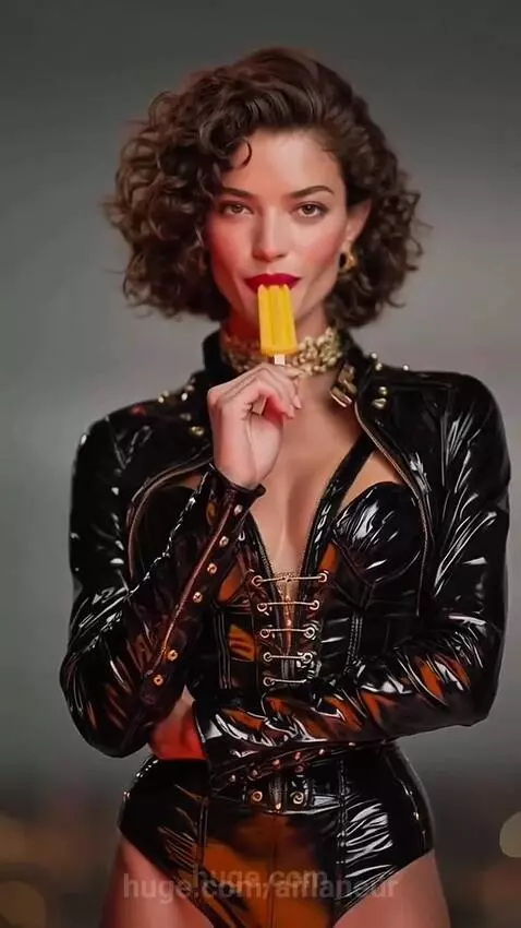 À model woman eats popsicle by aiflaneur