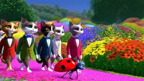 Ladybug  with her cat friends by gingin