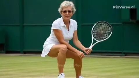 Зинаида Рудольфовна играет в теннис by leo